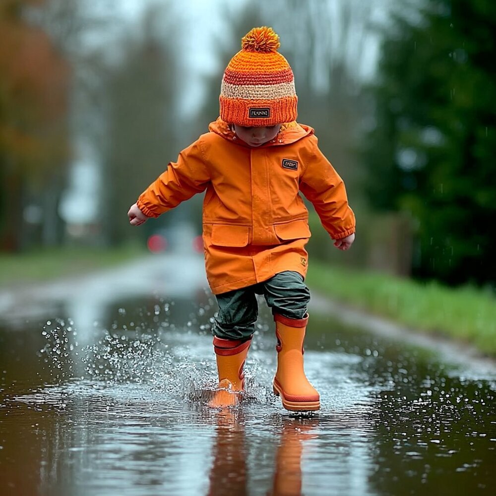 Tangerine Rain Boots